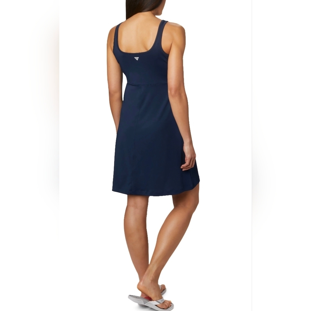 NEW..COLUMBIA...Blue Midi Scoop Neck Sleeveless Sundress..SIZE:XL - Picture 2 of 12